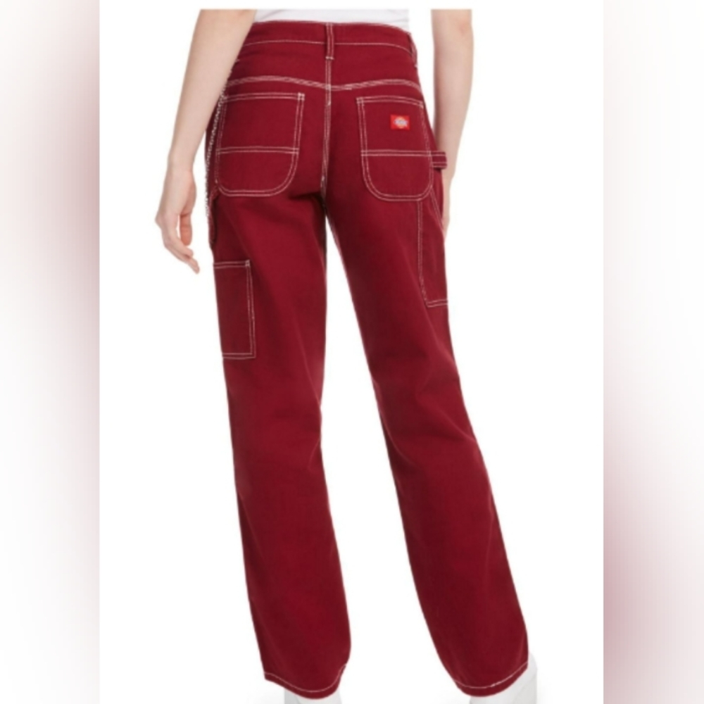 Dickies Burgundy Carpenter Jeans, Size 11